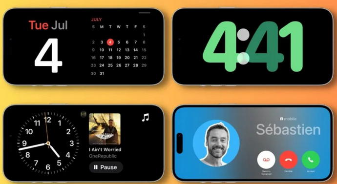 柯桥苹果手机维修分享iOS17横屏充电待机显示有什么好处 