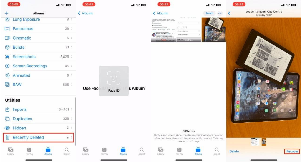 柯桥苹果14维修分享 iPhone14 上恢复已删除的照片 