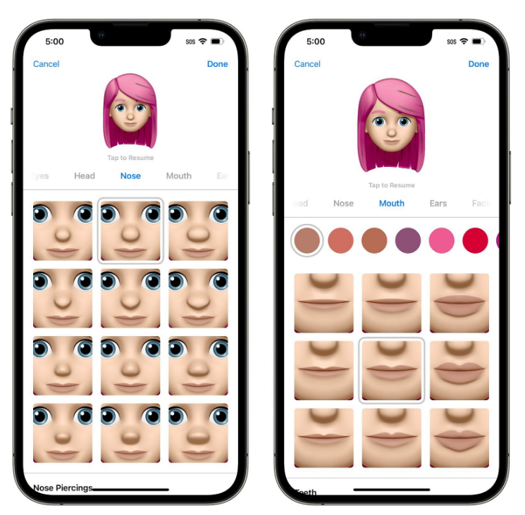 柯桥苹果手机维修分享​iOS 16中的拟我表情有了哪些变化和升级 